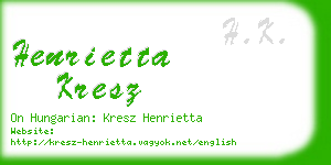 henrietta kresz business card